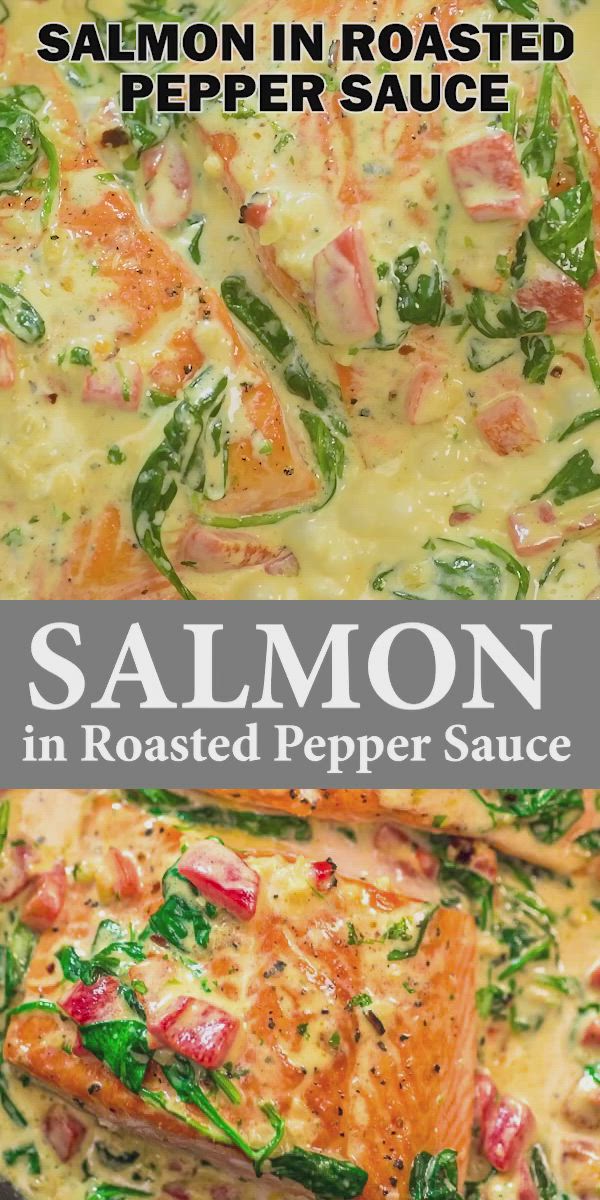I am so excited to share this deliciousness with you, guys! It’s really, really, really TASTY. The best part is that this Salmon in Roasted Pepper Sauce doesn’t require any fancy ingredients and won’t take much of your time. FOLLOW Cooktoria for more deliciousness! #salmon #fish #seafood #dinner #lunch #onepot #lowcarb #keto #ketorecipe #ketosis #recipeoftheday I am so excited to share this deliciousness with you, guys! It’s really, really, really TASTY. The best part is that this Salmon in Roasted Pepper Sauce doesn’t require any fancy ingredients and won’t take much of your time. FOLLOW Cooktoria for more deliciousness! #salmon #fish #seafood #dinner #lunch #onepot #lowcarb #keto #ketorecipe #ketosis #recipeoftheday