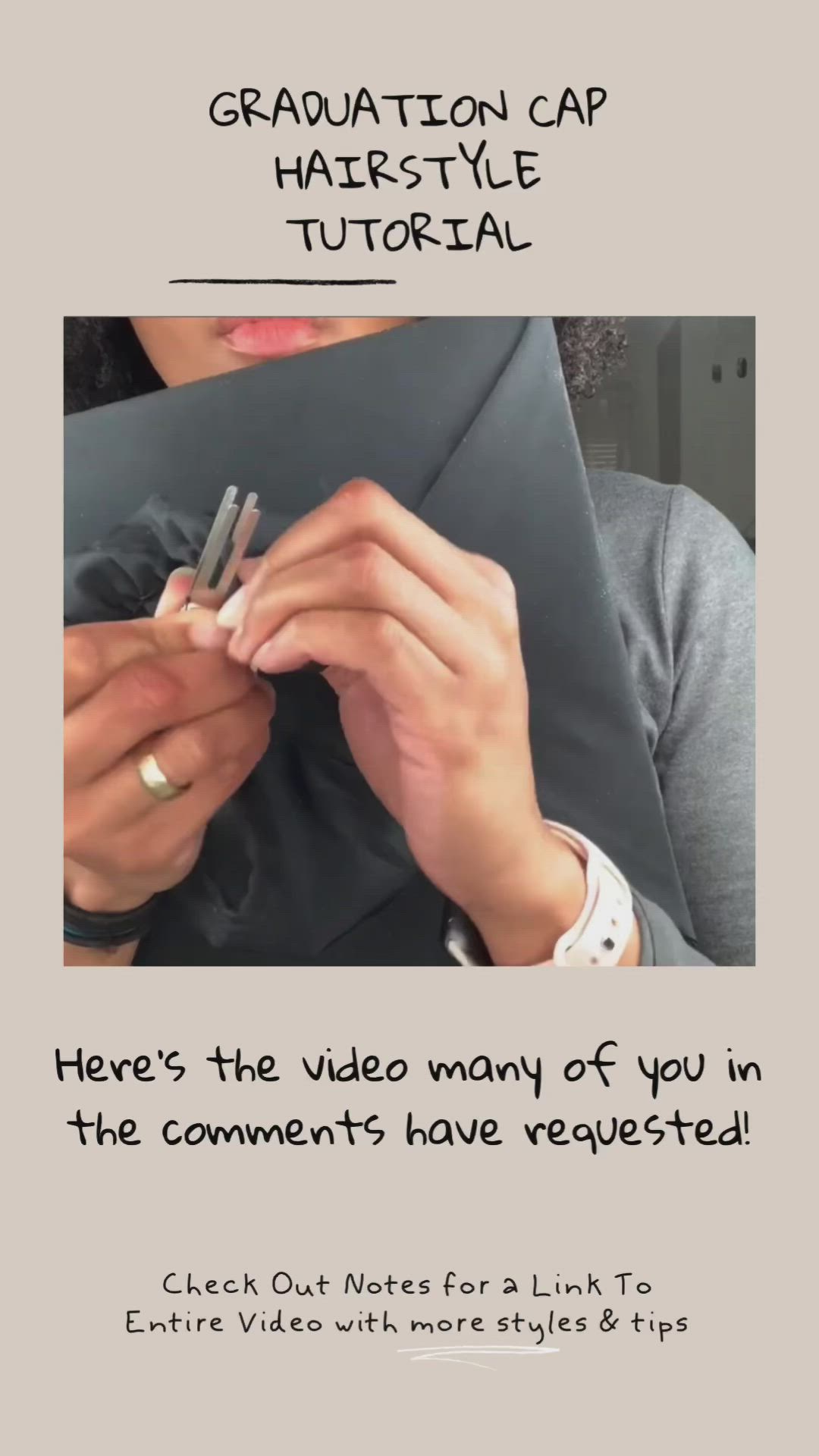 Graduation Cap Hack for Curly Hair | Graduation Hairstyles on Natural